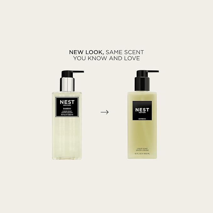 NEST New York Liquid Soap, Bamboo - 10 fl oz - Cleanses & Nourishes Skin - Approx. 300 Pumps Per Bottle - Gluten Free & Cruelty Free