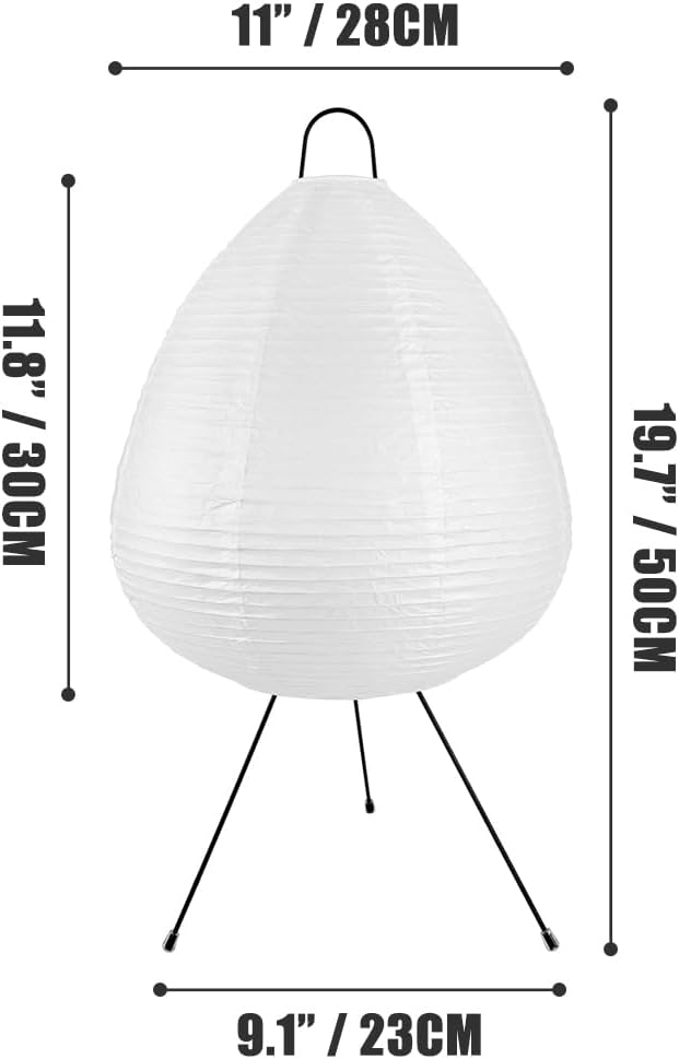 YY YEARCHY White Paper Lanterns Lamp Table Lamp Japanese Lantern Lamps for Bedroom Livingroom (Tall 2 Pack)