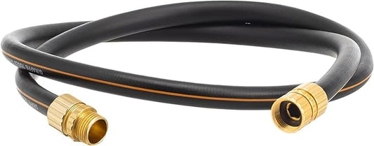 Giraffe Tools Leader Hose 5/8" x 4ft, Custom Length, No Kink, Flexible, Leakproof Water Hose, Male Female Fittings, 600 Burst PSI, 4ft, Black Orange