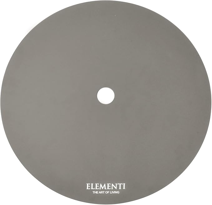 Elementi+ | Colosseo Gas Fire Pit Cast Concrete 40" Dia. Round Fire Table, Outdoor Fire Pit Electronic Ignition | Canvas Cover, Fire Glass and Burner Lid Included | Light Gray | Propane Gas