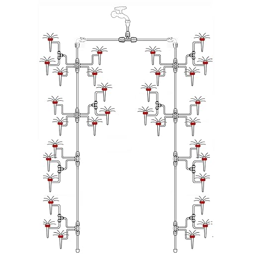 Drip Irrigation Emitters, 50Pcs Drip Irrigation Parts Drip Emitters for 1/4" Drip Irrigation Tubing, Adjustable 360 Degree Water Flow Drippers Spray Emitters for Flower Plant Watering System