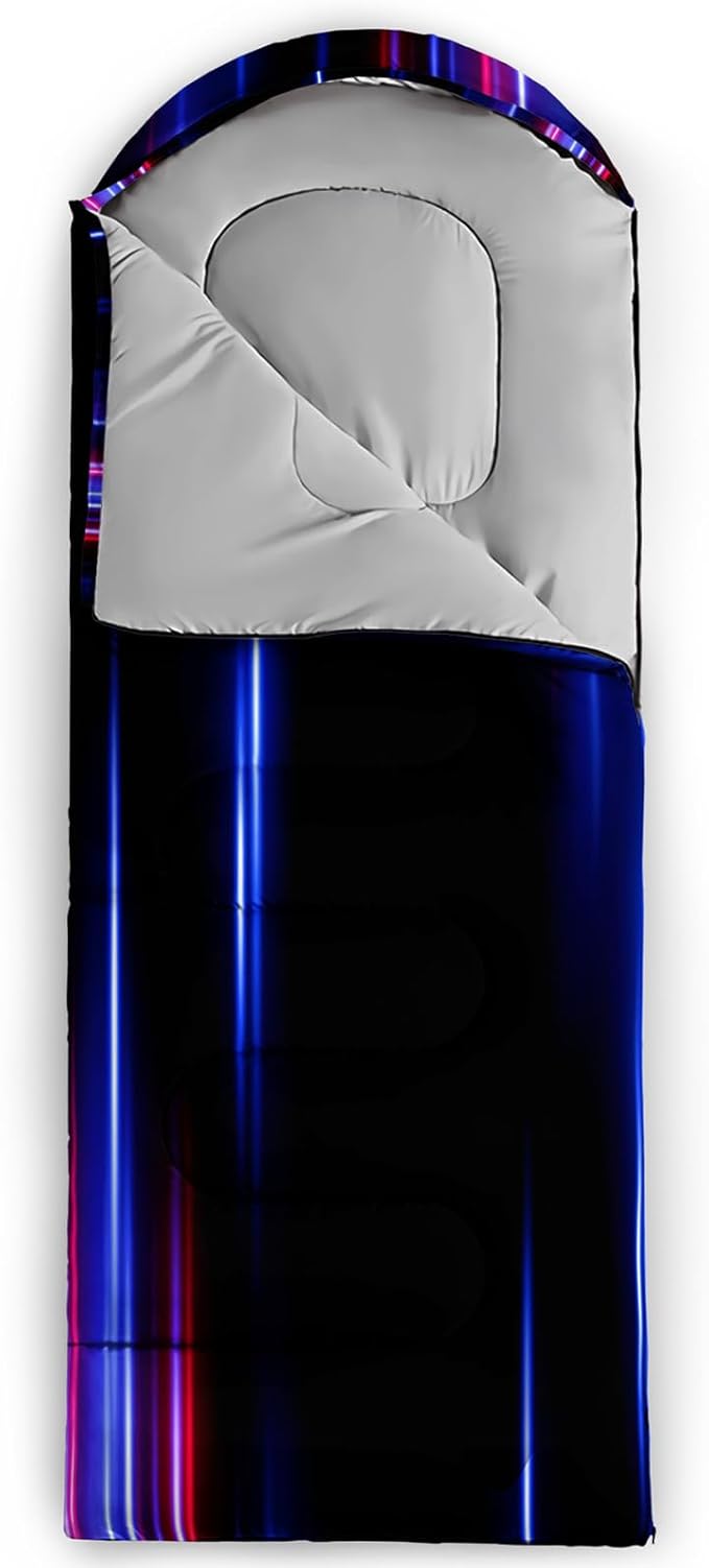 QOOMO Camping Sleeping Bags,3 Season Warm & Cool Weather,Lightweight,Waterproof Sleeping Bags for Adults & Kids,Traveling,and Outdoors,Camping Gear Equipment