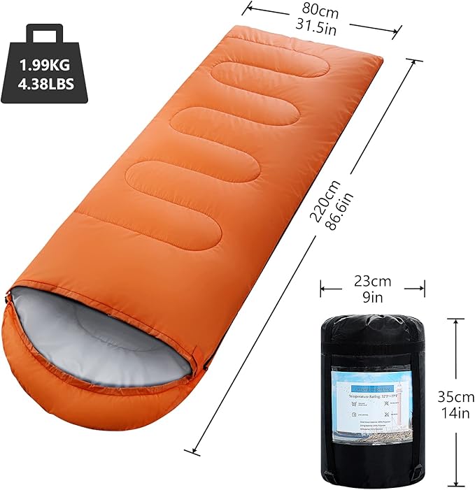 Sleeping Bags for Adults,Kids & Girls-Warm & Cold Weather Lightweight Waterproof Sleeping Bag Backpack with Compact Bag,Great for 3-4 Seasons Hiking,Camping and Outdoor