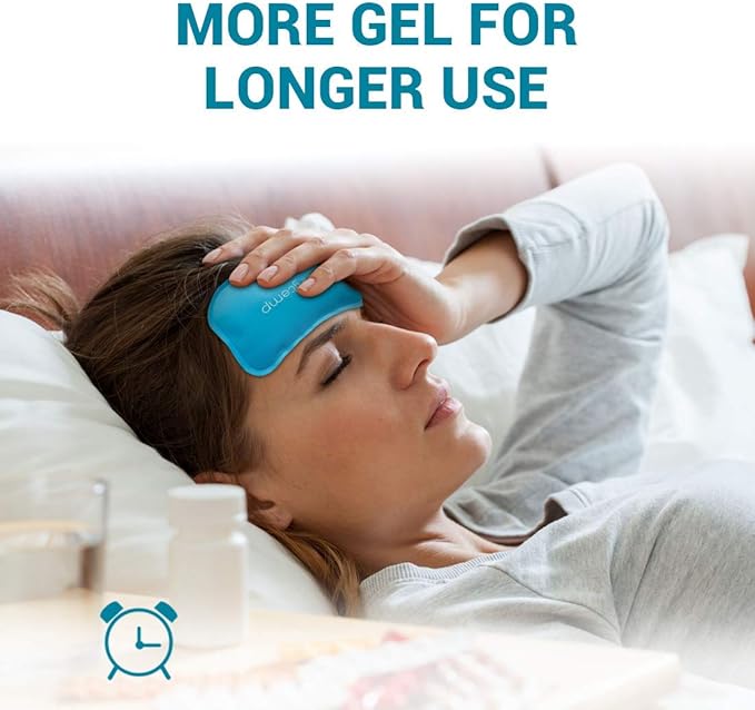 Small Ice Packs, 6 Pcs, Reusable Mini Gel Cold Packs for Injuries, Hot Cold Compress for Kid's Boo Boos, Headaches, Wisdom Teeth, Breastfeeding, Pain Relief, Fever, Mosquito Bite, First Aid 3" X 4.5"