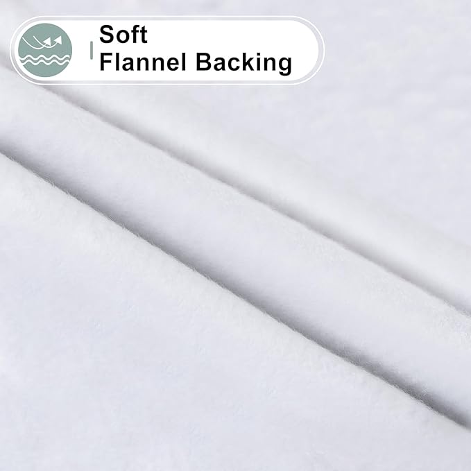 misaya Round Waterproof Vinyl Table Cloth, Buffalo Flannel Backed Tablecloth, Wipeable Plastic Table Cover for Dinner, Kitchen, Picnic (60", Red and White)