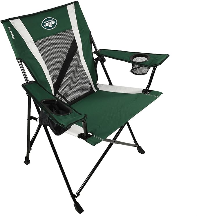 Kijaro Dual Lock Pro Sports Fan Folding Chair, 26" L x 35.5" W x 37" H, New York Jets