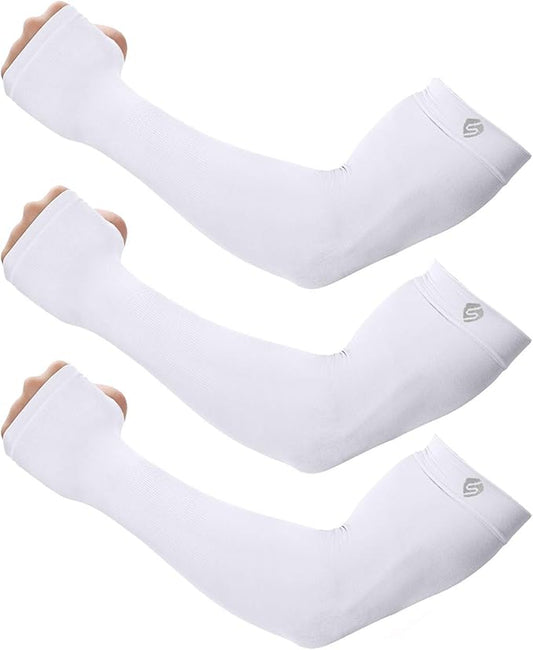 Arm Sleeves for Men Women UV Sun Protection Compression Arm Warmer Tattoo Cover Up, Sports Golf Cooling Sleeves