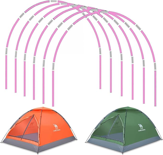 DIY Tent Pole, Replacement Tent Pole, Greenhouse Hoops,Telescopic Rod,Long Approximately 52ft, Diameter - 6.5mm,36 Pack, for Hiking Camping Backpacking Tent