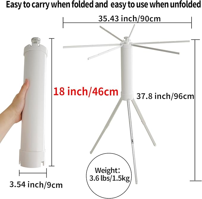 JOOM Clothes Drying Rack Portable Foldable - Drying Rack Clothing Space Saving,Collapsible Drying Rack for Laundry,Travel,Indoor,Outdoor. Folding Clothing Rack Home and Travell (Small Rack)