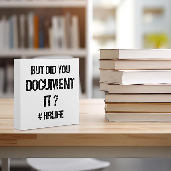 Funny Desk Decor Rustic Office Supplies White Wooden Box Sign But Did You Document It Novelty Boss Coworker HR Gifts Office Organizer Farmhouse Wood Plaque Cubicle Accessories Home Shelf Decorations