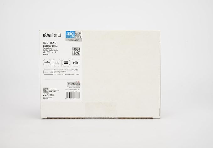 KIWIFOTOS 15 Slots C Battery Organizer Storage Case Heavy Duty IP67 Waterproof C Cell LR14 Alkaline Batteries Holder Containers for Household Outdoor Camping and Office All-Purpose