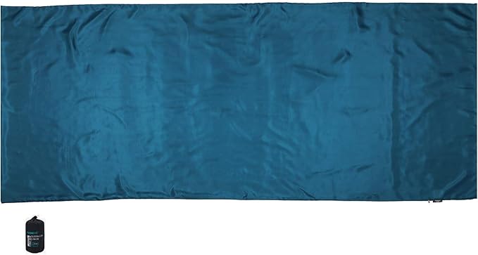 BROWINT Silk Sleeping Bag Liner, Silk Sleep Sack, Extra Wide 87"x43", Lightweight Travel Sheet for Hotels, More Colors for Option, Reinforced Gussets