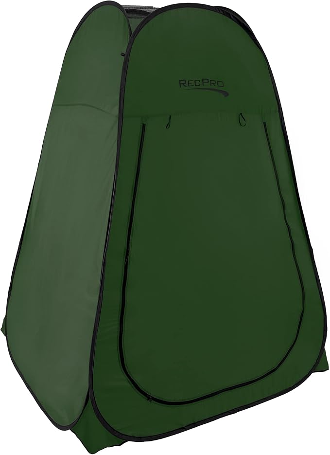 RecPro Portable Pop Up Privacy Tent | Changing Room, Toilet, Shower, Rain Shelter for Camping & Beach | Includes Carry Bag, Ground Cover, and rain Cover