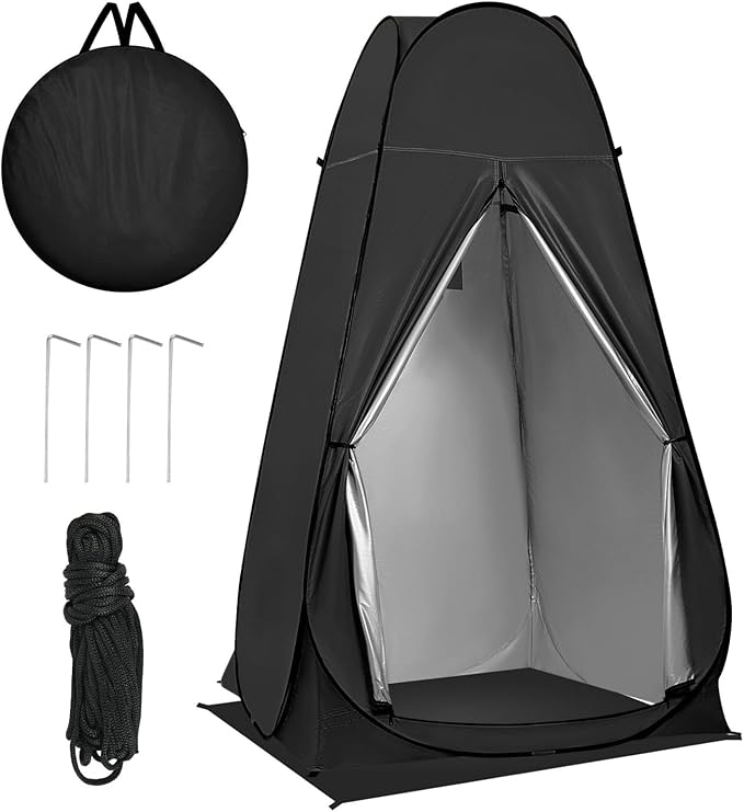 Pop Up Privacy Shower Tent, Outdoor Portable Changing Tent Camping for Camping Beach Toilet Shower Bathroom Changing Room Sun Shelter with Window with Carry Bag