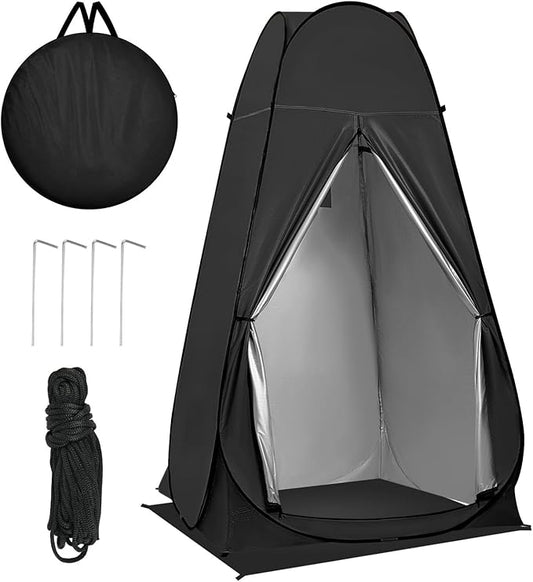 Pop Up Privacy Shower Tent, Outdoor Portable Changing Tent Camping for Camping Beach Toilet Shower Bathroom Changing Room Sun Shelter with Window with Carry Bag