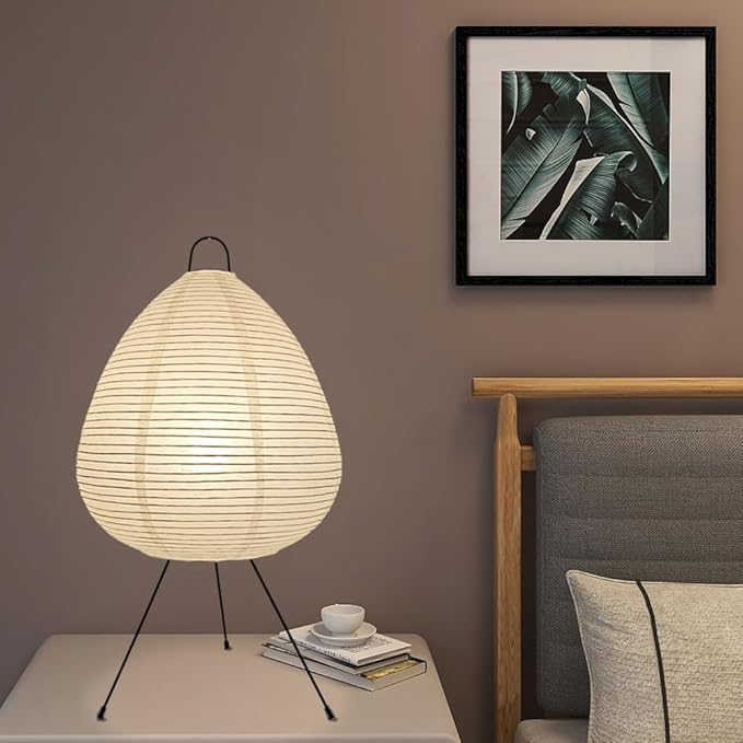 YY YEARCHY White Paper Lanterns Lamp Table Lamp Japanese Lantern Lamps for Bedroom Livingroom (Tall 2 Pack)