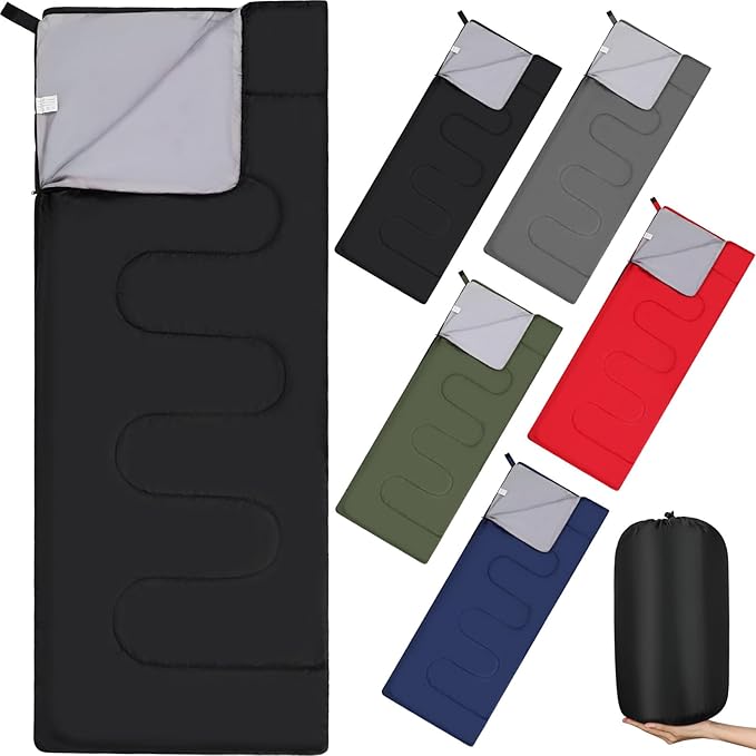 Macarrie 12 Pack Camping Sleeping Bags for Adults Bulk Cold Weather Kids Sleeping Bag for Homeless Lightweight Waterproof Compression Sack for Backpacking Traveling Hiking Outdoor