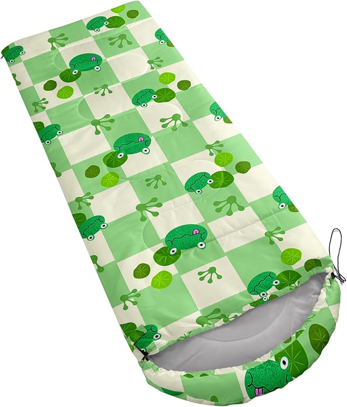 AILONEN Pink Lovely Rabbit Sleeping Bag for Girls Kids Adults,Warm and Cool Weather,Lightweight,Waterproof Backpacking,Cartoon Flowers Printed Bunny Sleeping Bag for Camping