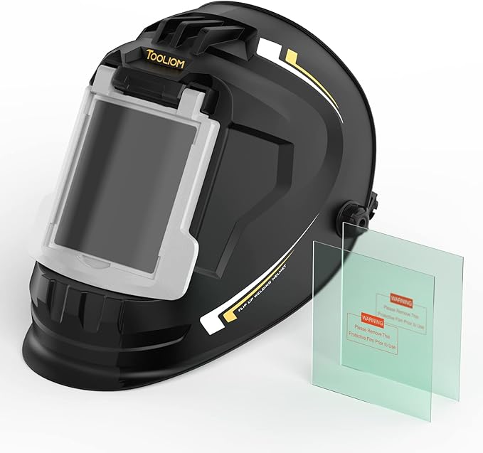 TOOLIOM Flip Front Welding Helmet Welding Mask with Flip Up Lens Welding Hood Shade-10 Welder Helmet for Stick MIG TIG