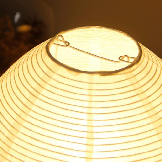 YY YEARCHY Table Lamp Paper Lamp Standing Lamps with Rice Paper Shade for Bedroom Livingroom (Ball 2 Pack)