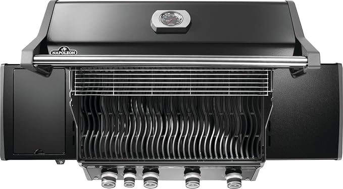 Napoleon Rogue PRO 525 Natural Gas Grill with Infrared Side Burner, Black, Durable 5-Burner Cooking Surface