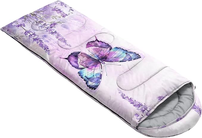 HOSIMA Dear Hunting Pattern Cold Weather Sleeping Bags for Adults,Black Light Weight Sleeping Bags for Kids Adults,WaterProof Sleeping Bags for Outdoors Hiking.