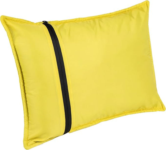 Stuffable Camping Pillow Sack (Small, Yellow) - 10 x 14 - Camping Essentials for Hiking, Backpacking and Travel Essentials - Sold Unstuffed Bring Your Own Stuffing