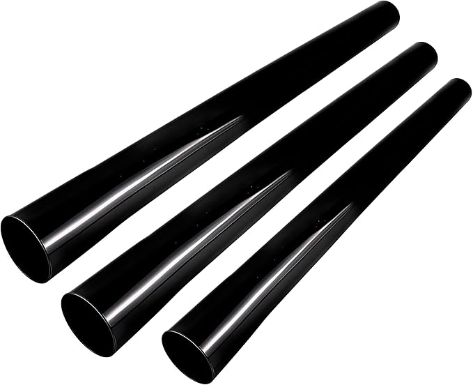 Vacuum Extension Tubes, 1.25 Inch Diameter, 2P 17.71"and 1P 14.76" Length - Black | Compatible with 1-1/4 Inch Hose Wet/Dry Vacuum Cleaners | Versatile Tool (Black, 2P 17.71 "+1P 14.76 ")