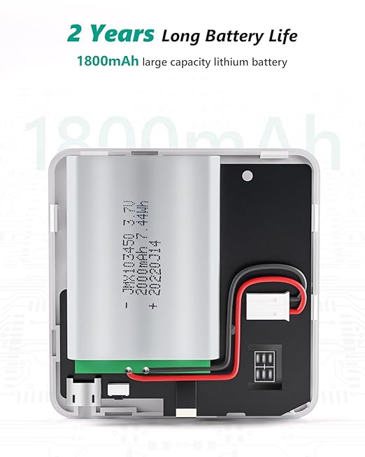 WiFi Freezer Thermometer Alarm, Email Alert, App Notification, 2-Years Data Export, No Subscription Fee, 2 Remote Temperature Sensors for Refrigerator, Freezer, Hot Tub