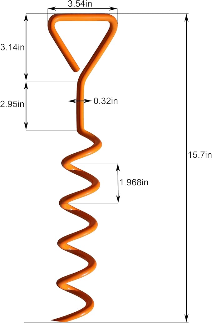 Trampoline Stakes Tent Garden Stake Heavy Duty Trampoline Parts Tent Canopies, Carports,Swing Sets Stake Corkscrew Shape Steel Stakes Anchor Kit,Bonus 4/6 Strong Belt