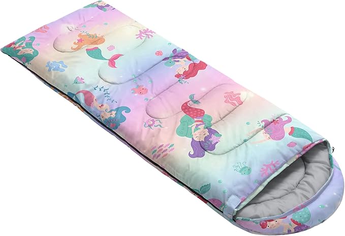 QOOMO Camping Sleeping Bags,3 Season Warm & Cool Weather,Lightweight,Waterproof Sleeping Bags for Adults & Kids,Traveling,and Outdoors,Camping Gear Equipment