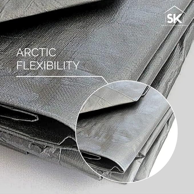 16 Mil Extra Heavy Duty Poly Tarp - Waterproof Tarp with True Size, UV Protection, Tear Resistance, Arctic Flexibility & Reinforced Corners