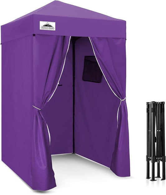 EAGLE PEAK Flex Compact 4x4 Pop-up Canopy Changing Room, Portable Dressing Room, Privacy Changing Tent for Indoor Fashion Photoshoots, Camping, or Pool, Purple