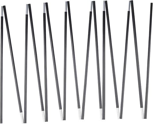 Aluminum Tent Poles Replacement, Black Pre-Assembled Tent Pole, 7001 T6 Heated Camping Tent Rod