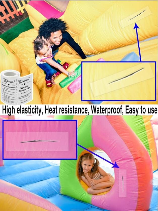 6in*7ft Inflatables Bounce House Repair Kit, Air Mattress Patch Kit, Vinyl Pool Patch Repair Kit, TPU Patch for Above Ground Pools, Tent, Canvas, Floats, Snow Tubes, Air Bed and Inflatable Decorations