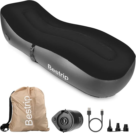 Bestrip Auto Inflatable Couch Lounger, Air Mattress Sofa Bed with Rechargeable Air Pump