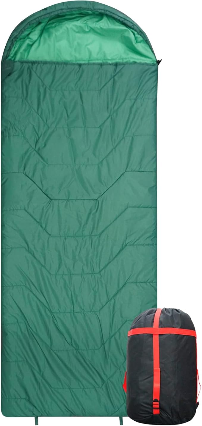 Jumbo Sleeping Bag for Adult&Kids,Cold&Warm Weather with Compression Sack and Water Resistant for Family Camping,Travel and Car Camping