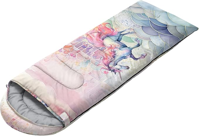 Sleeping Bags for Adults and Kids Backpacking Camping Sleeping Bags for Girls and Boys Lightweight Waterproof Cold/Warm 3-Season