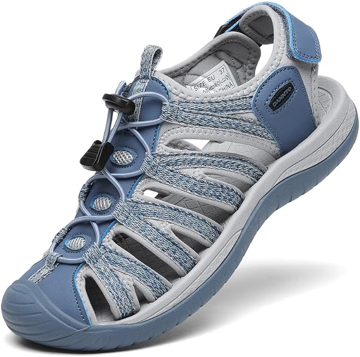 Dannto Women's Closed Toe Hiking Sandals Walking Water Sandal Comfort Athletic Sport Outdoor Sandals