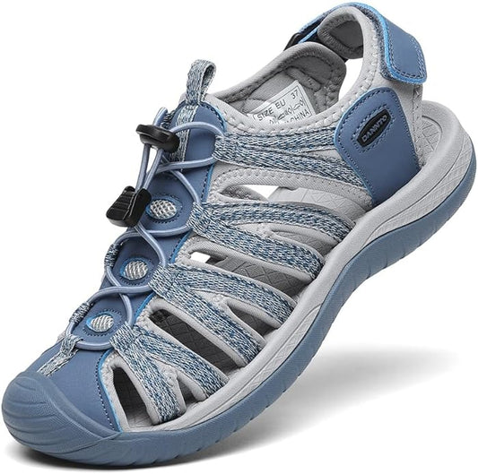 Dannto Women's Closed Toe Hiking Sandals Walking Water Sandal Comfort Athletic Sport Outdoor Sandals
