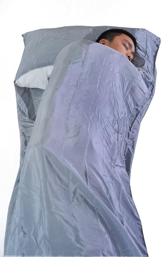 Marycrafts 100% Pure Mulberry Silk Single Sleeping Bag Liner Travel Sheet 83"x33"