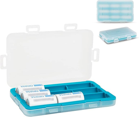 JJC CR123 CR123A Battery Case for 9x CR123 / CR123A / CR17345 / CR16340,Water-Resistant & Shockproof, CR123 CR123A Battery Storage,PP Shell Easy to Carry