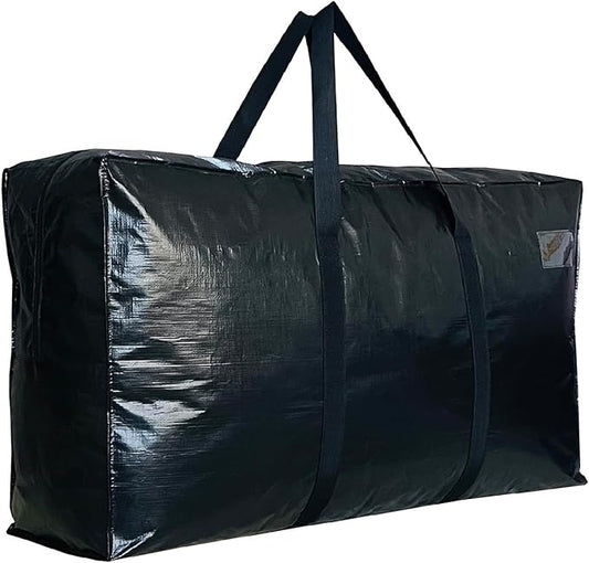 Extra Large Storage Duffle Bags, Jumbo Moving Tent Storage Bags, Foldable Big Black XXL Duffle Bag for Travel, 56x27x15inch - 1PACK