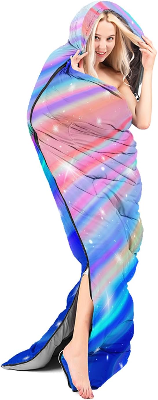 Sleeping Bags for Adults Kids,Backpacking Camping Sleeping Bag for Girls Boys Lightweight Waterproof Cold/Warm Weather Sleeping Bag for All Season