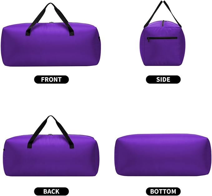 Foldable Duffel Bag 30" / 75L Lightweight with Water Rresistant for Travel-Purple