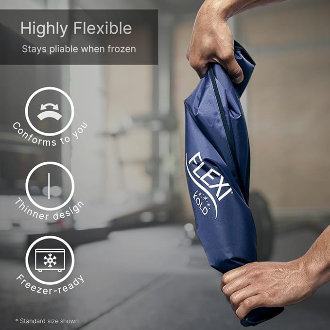 FlexiKold Extra Large Gel Soft Flexible Ice Pack for Injuries – Ice Compress, Ice Pad, & Flat Ice Wrap for Post Surgery for Injuries of Shoulder, HIPS & Full Back – XL – Oversize 13” x 21.5”