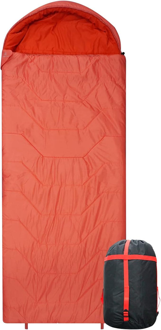 Jumbo Sleeping Bag for Adult&Kids,Cold&Warm Weather with Compression Sack and Water Resistant for Family Camping,Travel and Car Camping