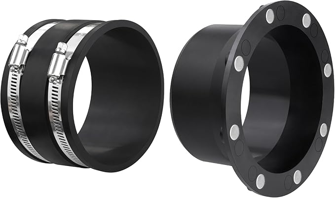 4 Inch Magnetic Dust Collection Connector w/Dust Control Flex Cuff,4" Dust Collector Hose Connector Rubber Cuff Coupler w/Magnetic Dust Collection Fitting for Woodworking Shop Vacuum Dust Collector