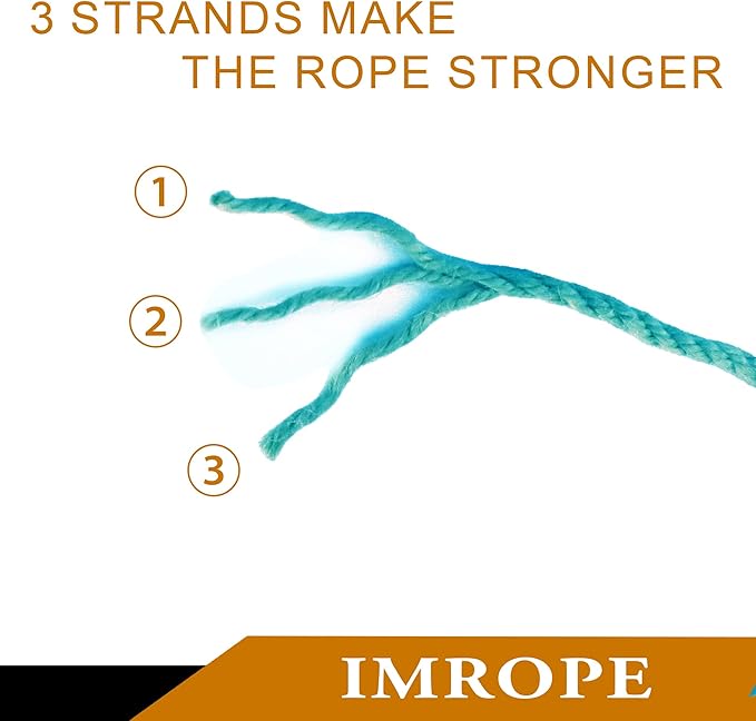 4mm x 200 Feet Blue Jute Rope, Twine for Gardening Tomato Climbing Plant Tie Floristry Crafts Gift Wrapping Packing Decor