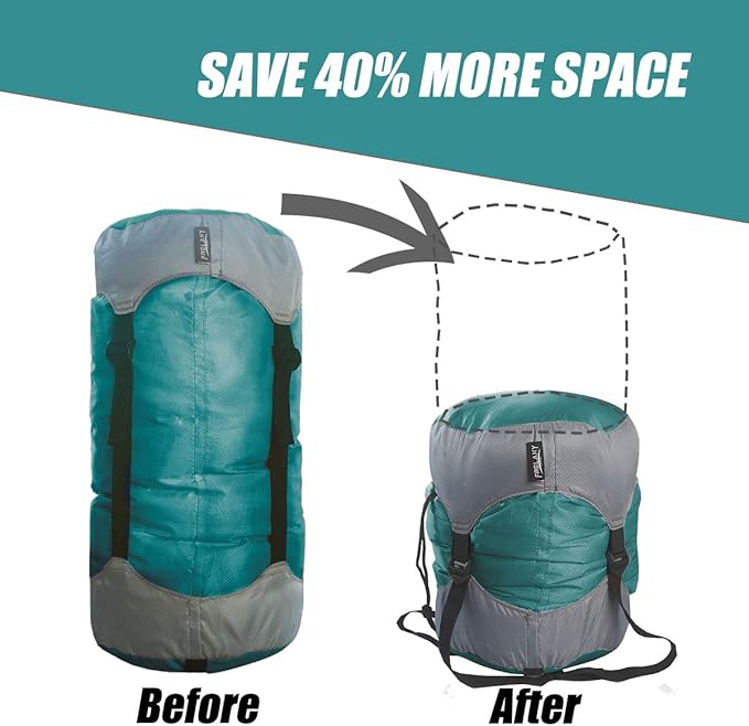 Frelaxy Compression Sack, Ultralight Sleeping Bag Stuff Sack, 40% More Storage! 11L/18L/30L/45L/52L, Compression Stuff Sack - Space Saving Gear for Camping, Hiking, Backpacking